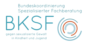 Logo: BKSF. Bundeskoordinierung Spezialisierter Fachberatung gegen sexualisierte Gewalt in Kindheit und Jugend