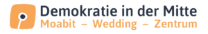 Logo: Demokratie in der Mitte. Moabit -- Wedding -- Zentrum