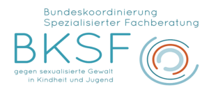 Logo: BKSF. Bundeskoordinierung Spezialisierter Fachberatung gegen sexualisierte Gewalt in Kindheit und Jugend